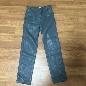 ARITZIA Wilfred Melina Gray Leather Pants